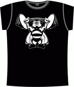 Прикольные футболки: пчела качок black